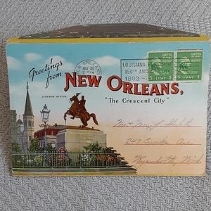 Vintage postcard folder/New Orleans/150Anniversary